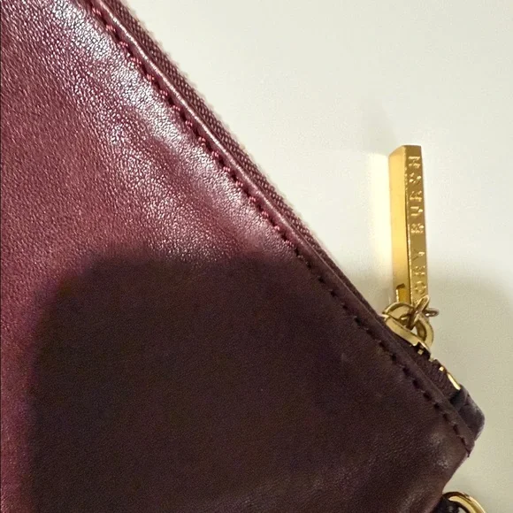 Tory Burch Dark Red Leather Wristlet - Picture 10 of 16